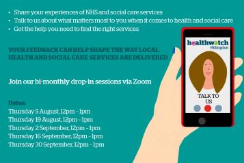 Healthwatch Hillingdon Drop-in Sessions 